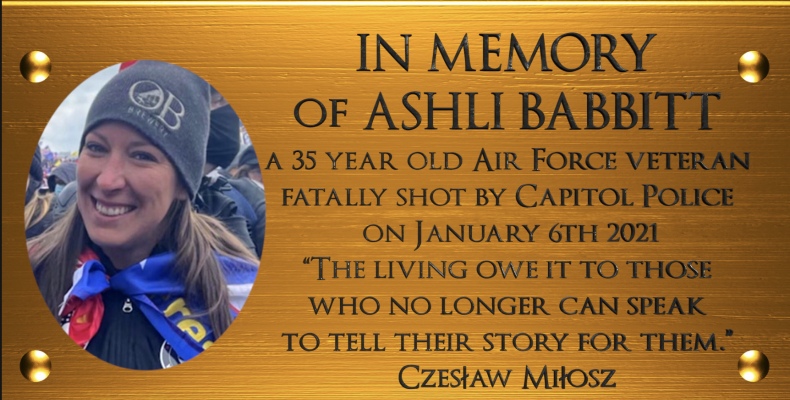 Ashli Babbitt Memorial Plaque 